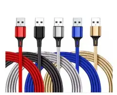 【2本組】3in1 USB急速充電ケーブル Light/Type-C/micro