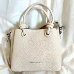 2way ショルダーバッグ ハンドバッグ ベージュ　ミニバッグのサムネイル
