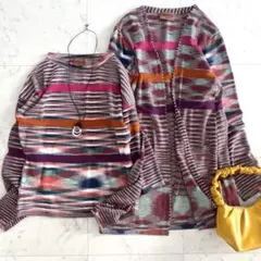 極美品 ミッソーニ コットンニット&カーディガンアンサンブルセット イタリア製