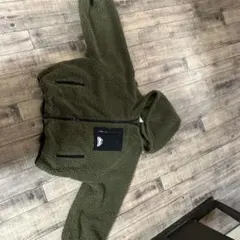 フリース フード付きジャケット オリーブグリーン