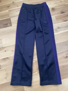 Needles トラックパンツ ネイビー×パープル M needlesトラックパンツ ネイビー‪パープル - メルカリ‬