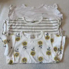 【美品あり】プティマイン 100 半袖 Tシャツ 3枚セット 女の子 まとめ売り
