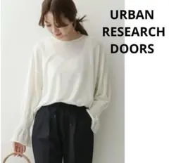 URBAN RESEARCH DOORS 袖シャーリングカットソー