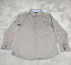 COMME CA ISM グレー ボタンダウンシャツ 150A