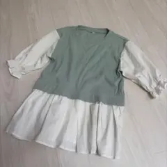 長袖カットソー 150サイズ ミントグリーン