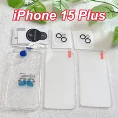 未使用 iPhone15Plus ケース・ガラスフィルム2枚・レンズカバー2枚