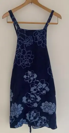 HANAE MORI エプロン花柄 ネイビーのサムネイル