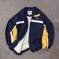 90s NIKE ナイロンジャケット　白タグ　oldnike 短丈　navy
