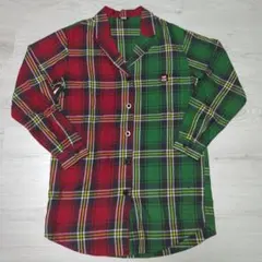 DIESEL チェック柄 長袖シャツ レッド/グリーン