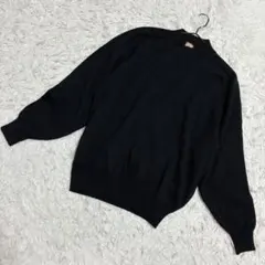 ミズノ✨良品　ハイネックニット　毛100% ゆったり　シンプル　ブラック