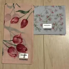 【未使用】renoma レノマ　ハンカチセット　花柄