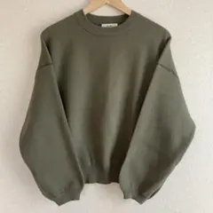 niko and… ニコアンド 長袖ニット　バルーンスリーブ　オリーブ