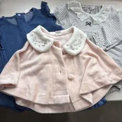 バースデイ　コトリ　サロペット　2025 ポンチョ　ボーダー　トップス　女の子