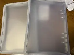 【新品】ダイソー　6リングファイル A5ジッパー付きグレー♡2個セット