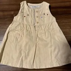 familiar ジャンバースカート 80 ベージュ