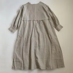 【新品】ネストローブnestローブリネン ベージュ 長袖 2wayワンピSLOW