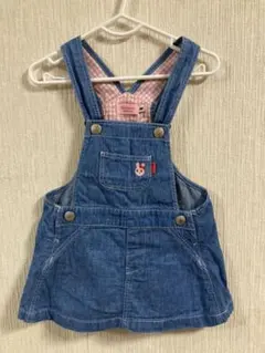 ミキハウス　デニムジャンパースカート