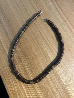 ハンドメイド 木製ビーズ ネックレス
