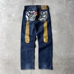 超希少！ YAMANE EVISU 35×33 エヴィス カモメ 黒 Yahoo!オークション -「大黒カモメ」の落札相場・落札価格