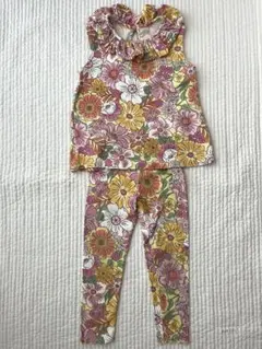 H&M kids キッズ　フラワー　花　トップス　レギンス　セットアップ