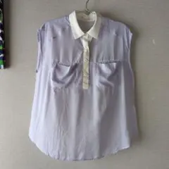 新品　favori シャツブラウス 　水色　　レーヨンのサムネイル