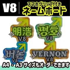 V8 スマホグリップ付き　ネームボードのサムネイル