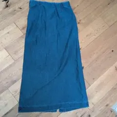 デニムジャージーナローロングスカート　丈標準80〜84cm