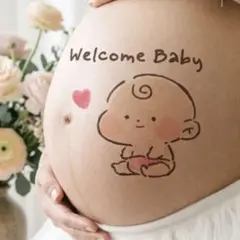 マタニティフォトシール　マタニティシール　マタニティペイントシール