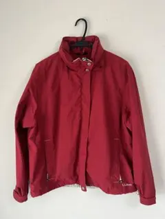 L.L.Bean ナイロンジャケット レッド フード付き ドローコード付き XL