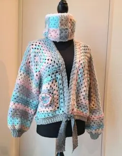 jennyfax ジェニーファックス アクリル ショート丈 カーディガン 