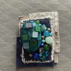 オリジナルデザイン ブローチ 緑系