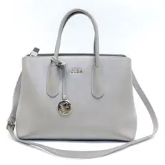 美品FURLAフルラ テッサ ハンドバッグ ショルダーバッグ レザー グレージュ