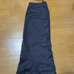 【新品未使用】ダークブルー フレアマーメイドスカート ストレッチ素材