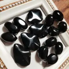 天然石大粒 オニキス しずく ペンダントトップ スクエア 他ミニ2連まとめ売り