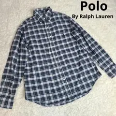 美品 ヴィンテージ ポロバイラルフローレン チェック 長袖シャツ 綿