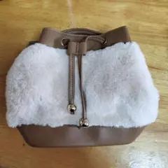 バケット型バッグ ブラウン