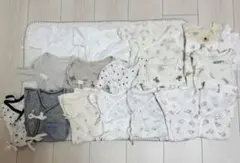 新生児 50-60 短肌着 コンビ肌着 半袖ロンパース16点まとめ売り