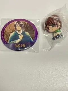 進撃の巨人　一番くじHANS ZOE 缶バッジとフィギュアセット