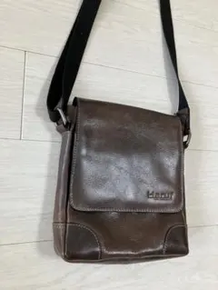 Haruf ブラウン レザー メンズショルダーバッグ