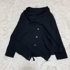 新品未使用 慈雨 変形ジャケット コットン リネン 40サイズ L 黒