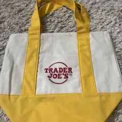 TRADER JOE'S エコバッグ アイボリー/イエロー