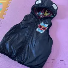 ら*♡様 ヒステリックミニ ヒスミニ テディ 総柄 リバーシブル ダウンベスト