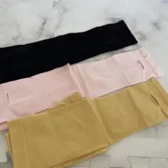 リブ編み穴あきアームカバー3点セット3-6歳