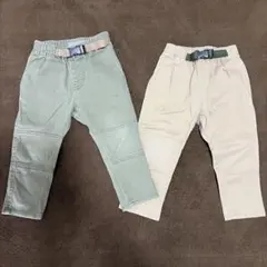 SEASON REASON しまむら　2点セット　カーキ　ベージュ　90cm