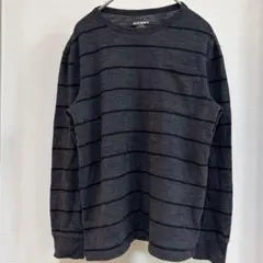 美品✨OLD NAVY キッズ ボーダー長袖Tシャツ　L 10-12 グレー