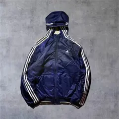 【希少4XO】アディダス リバーシブル 中綿ジャケット 2WAY 紺/灰