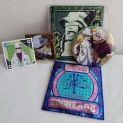 ワンピース ヘルメッポ 輩缶バッジ ラバコ ステッカー4点