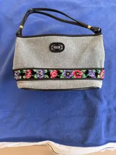 FEILER 花柄刺繍 ハンドバッグ