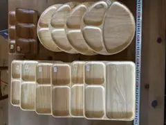 木製 ウッドプレート ランチプレート 皿 12枚セット