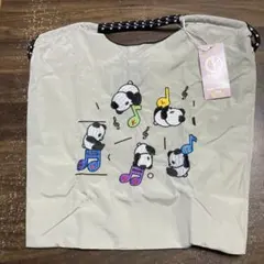 D.KELLY パンダ 音符刺繍 エコバッグ